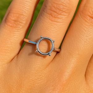 Base de Anillo Redonda de Plata de Ley 925 para Engastar Piedras Preciosas de 7 mm, Base para Fabricación de Joyería DIY, Anillo de Bisel Redondo, Soporte para Anillo Hecho a Mano, Regalo para Mujer - Product Image 5