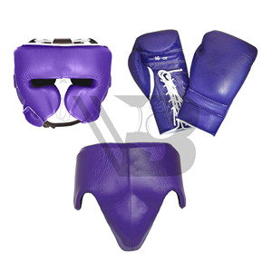 Ensemble d'entraînement et de sparring en cuir véritable, logo personnalisé, ensemble de boxe doré, gants de boxe de haute qualité, arts martiaux - Product Image 2