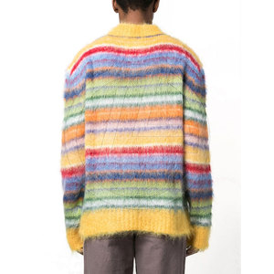 Suéter de Mohair Personalizable para Hombre, Cuello Alto, Hilo Cepillado, Antiencogimiento, Ligero, Transpirable, Diseño Invernal - Product Image 3