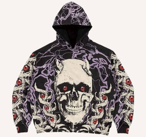 2025 Custom 100% French Terry basics cotton blended All Over Screen Print Unisex <b>Hoodies</b> Vintage <b>Black</b> Oversized <b>Men's</b> <b>Hoodies</b> - Product Image 1