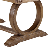 Élégant Ensemble Table à Dîner Contemporain en Teck de Qualité Supérieure. Meubles en Bois Premium pour Maisons, Appartements et Villas, Style Bois Massif
