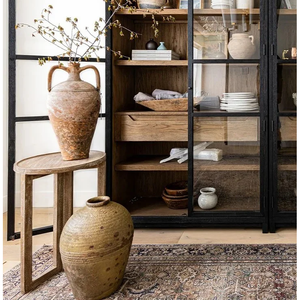 Vases rustiques en terre cuite rouge écologiques vintage à deux poignées, 23 pouces H x 14 pouces D, boîtes de rangement décoratives pour la décoration latérale - Product Image 2