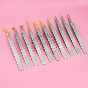 Custom Fiber Tip Eyelash Extension Tweezer 90 degree 45 degree Mega Boot Volume Curved Angled Lightweight Isolation <b>Tool</b> - Product Image 1
