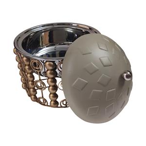 Brûleur d'encens en acier inoxydable de style arabe avec manche en bois pour le parfum de maison Bakhoor Brûleur d'encens couleur or Bakhoors - Product Image 6