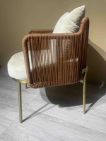 Chaise de balcon, mobilier de jardin extérieur pour villa et patio, confortable, légère, durable, en acier inoxydable, imperméable