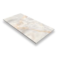 Carreau de sol en porcelaine émaillée polie de 600x1200mm Carreaux de sol en dalle émaillée aspect marbre avec traitement de surface brillant