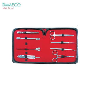 Kit de disección de 8 piezas Kit de disección de acero inoxidable Base de instrumentos quirúrgicos alimentados por maquinaria - Product Image 1