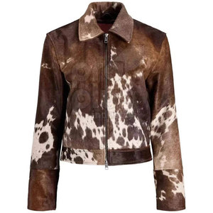 Chaqueta de Cuero Vacuno Genuino para Hombre, Estilo Clásico de Motociclista, Informal, de Invierno, con Cremallera, Diseño Duradero - Product Image 1