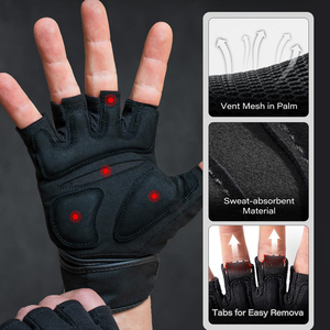 ถุงมือยกน้ำหนักแบบครึ่งนิ้วสำหรับออกกำลังกายครอสฟิต ป้องกันฝ่ามือ รุ่นใหม่ปี 2026 สำหรับการฝึกซ้อมและฟิตเนส - Product Image 5