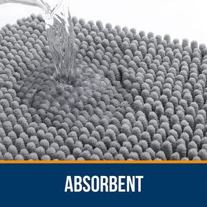 <span class=keywords><strong>Tapis</strong></span> de bain <span class=keywords><strong>en</strong></span> chenille ultra-doux avec absorption à séchage rapide, dos <span class=keywords><strong>en</strong></span> caoutchouc <span class=keywords><strong>antidérapant</strong></span>, pour sols de salle de bain, baignoires, douches, décoration intérieure - Product Image 4