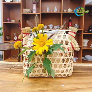 PANIER CADEAU EN BAMBOU Idéal pour les mariages, les festivals, la décoration intérieure, panier à fleurs pour l'emballage des cadeaux, options de personnalisation en gros - Product Image 6