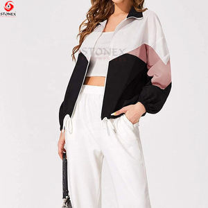 Chaquetas cortavientos para mujer con logotipo personalizado, equipo de correr al aire libre de manga larga para Primavera, tela al por mayor para invierno - Product Image 2
