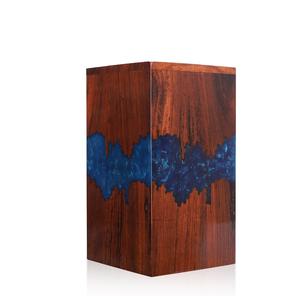 Urna de epoxi azul para adultos humanos de lujo nueva urna de cremación de resina de palisandro entierro adulto grande urna de cenizas funerarias para adultos - Product Image 1