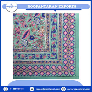 Best Quality Indian Manufacturer <b>Black</b> Pure Cotton Jacquard 180x340cm Rectangle Customizable Hand Block Printed Timeless - Product Image 4