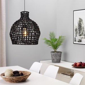 โคมไฟทรงกลมธรรมชาติ-วัสดุผักตบชวาแขวนโคมไฟทรงกลมเหมาะสำหรับการตกแต่งห้องนั่งเล่น - Product Image 5