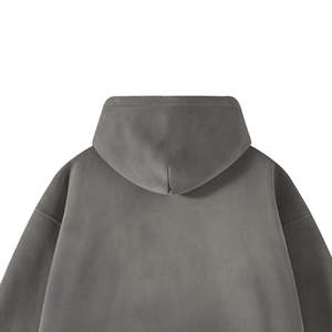 Sweat à capuche en molleton épais pour homme 100% coton, col à capuche, poche, tissu respirant, impression personnalisable, hiver - Product Image 6