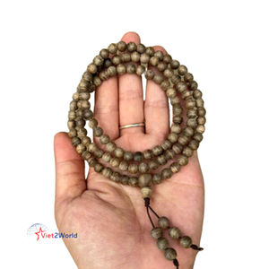 สร้อยไม้กฤษณาเวียดนามคุณภาพสูง 108 เม็ด ขนาด 6 มม. ไม้กฤษณาแท้สีดำธรรมชาติ ยี่ห้อ Superior Underwater Wood - Product Image 3
