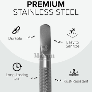 Herramienta Profesional de Alta Calidad para el Cuidado de las Uñas, Empujador de Cutículas de Doble Punta de Acero Inoxidable, Limpiador de Uñas, Reutilizable, para Manicura y Pedicura - Product Image 3