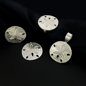 Ensemble de bijoux plaqué argent SKU7354 Pendentif de boucle d'oreille de créateur Bague réglable Unique de créateur de parure de bijoux - Product Image 1