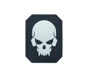 แผ่นยางพีวีซีเรืองแสงในรูปหัวกะโหลกสไนเปอร์เรืองแสงตะขอปลอกแขนแบบปะติดสำหรับเสื้อผ้ากระเป๋าเป้สะพายหลัง - Product Image 2