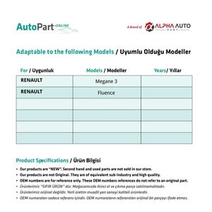 Caoutchouc de pédale d'embrayage et de frein pour Renault Megane 3, Fluence - 2 pièces - Product Image 2