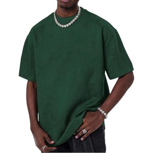 Camisetas de poliéster de algodón de calidad superior Loose Fit Drop Shoulder Secado rápido Cómodo Patrón sólido Último diseño Estilo formal - Product Image 5