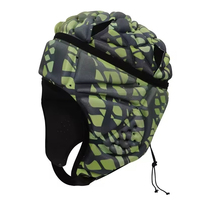 Vente chaude Logo Personnalisé Conception 7v 7 Noir Formation Soft Shell Rembourré Rugby Casques Réglable Football Prix de Gros