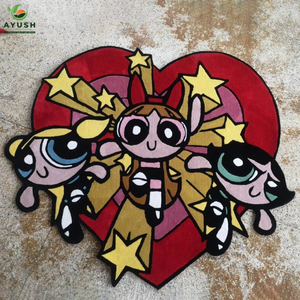 Tapis en laine à thème de personnage d'anime, tapis en laine fait main de qualité supérieure pour salle de jeux, chambre d'enfant et décoration adaptée aux animaux domestiques - Product Image 1