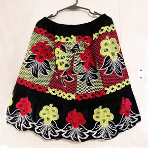 Dernières tendances en matière de jupes hawaïennes en coton, design Guam Micronésie, broderie florale, jupe florale de haute qualité pour femmes - Product Image 2