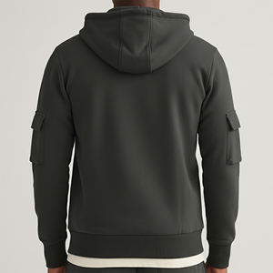 Sudaderas con Capucha de Invierno al por Mayor, Lavadas a la Piedra, Bordadas, para Hombre, Talla Grande, 100% Algodón, 440 g/m², con Cierre, de Alta Calidad - Product Image 6