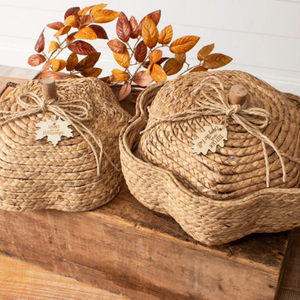 Panier citrouille en jacinthe d'eau tressé à la main pour une décoration d'Halloween chaleureuse – Design 2026 – Vente en gros depuis l'usine du Vietnam - Product Image 2