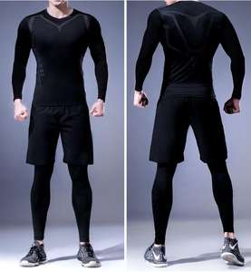 Ropa deportiva personalizada de alta calidad para hombre, transpirable, secado rápido, compresión, gimnasio, ropa deportiva, LICRA/poliéster - Product Image 5