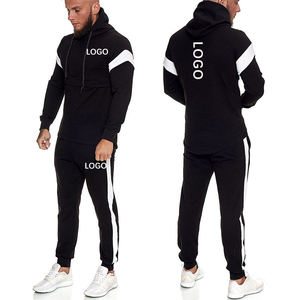 Custom logo Stacked Sets Sweat Suits men Two Pieces Winter <b>Flare</b> Pants Sets Cropped hoodies Tracksuits - Product Image 1