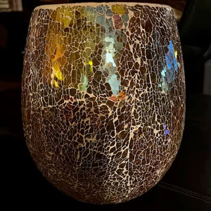 Décoration d'intérieur, mosaïque de verre, bougeoir décoratif élégant pour table à manger, design moderne, support de bougie - Product Image 1