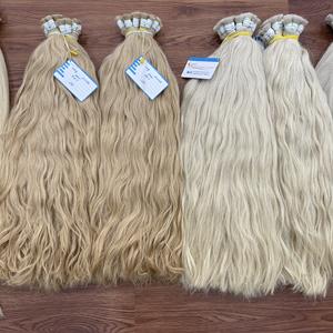 คุณภาพสูง!!! ต่อผมมนุษย์หยักจํานวนมากไม่มีผ้า 100% ต่อผมจํานวนมากเวียดนามที่ยังไม่ได้รับการแปรรูปสําหรับร้านเสริมสวย - Product Image 6