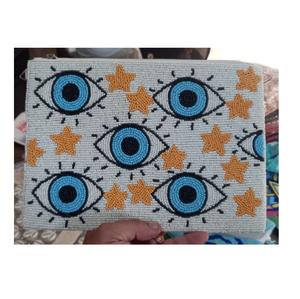 Guru Kirpa Export House's Custom Luxury Bohemian Women's Messenger Bag Canvas Evening <b>Clutch</b> with Leopard Pattern Made in India - Product Image 3