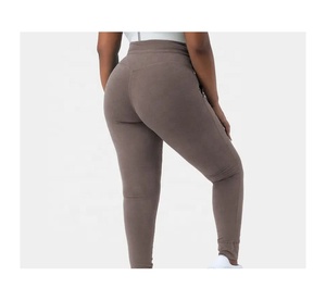 OEM-pantalones de chándal gruesos para mujer, pantalón de chándal de lana pesada para invierno, con tu propio logotipo - Product Image 2