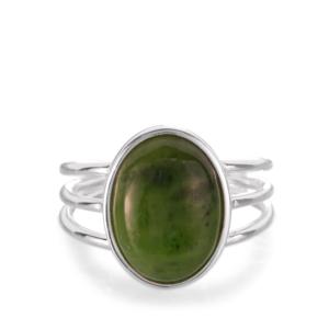 Bague ovale en argent sterling ajustable, bijoux de mode - Product Image 1