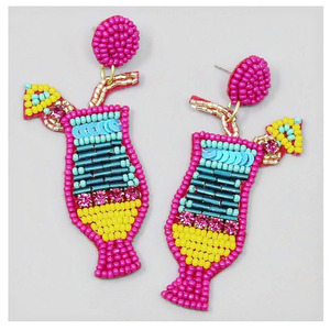 Cuentas de cristal con esmalte de Metal, pendientes con cuentas de Metal - Product Image 2