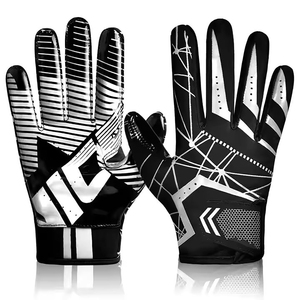 Nouveauté 2026 – Gants de football américain pour receveur, en cuir synthétique avec revêtement en silicone, excellente adhérence, antidérapants, vente en gros à prix abordable - Product Image 4