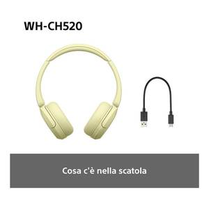 Para Sony WHCH520Y CE7 0952312 Amarillo, Auriculares Bluetooth Supraaurales y Circumaurales con Micrófono - Product Image 6