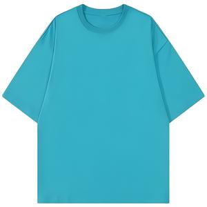 Camiseta Personalizable con Logotipo en la Parte Delantera, Talla Grande, Casual para Hombre, Manga Corta, Transpirable, Bordada, Ecológica, Lisa, de Alta Calidad - Product Image 1