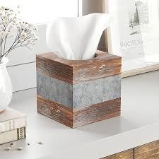 Galvanized Metal Steel Tissue Box Holder Rust-Resistant and Durable - Product Image 2