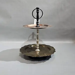 Copper High Quality Kitchen Home Cake Stand Serving Plate Platter With Decorating Round Stacked Wedding Cake Pastry Stand For