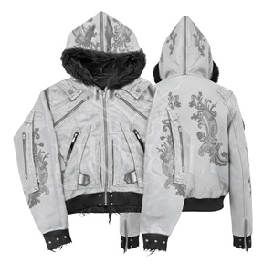 Veste en jean à capuche en fourrure surdimensionnée légère en coton à fermeture éclair sur le devant avec plusieurs poches Veste à broderie personnalisée sur le devant - Product Image 5