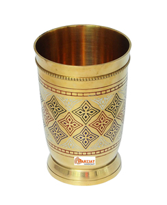 Taza de Julep de menta con cuentas de latón metálico para Moscow Mule Designer Tazas de viaje clásicas de latón Acepta diseños personalizados - Product Image 1