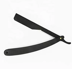 Poignée noire en acier inoxydable de qualité professionnelle couleurs personnalisées étiquette personnalisée rasoir de rasage de barbier - Product Image 4