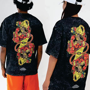 T-shirts hip-hop de haute qualité pour hommes-coupe ample, manches courtes, coton imprimé, fabricant personnalisé - Product Image 6