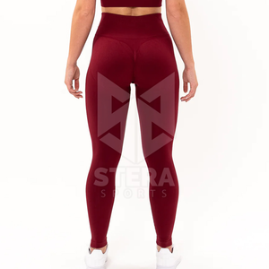 Logo personnalisé de haute qualité Gym Active Wear Fitness taille haute Leggings femmes Yoga pantalon quatre voies Stretch Leggings - Product Image 2