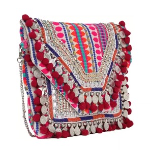 Designer <b>Jute</b> Canvas Pouch <b>Sacks</b> For Women Custom Size Shape High Quality Chain Handle Handmade Canvas Tote Bag Daily Usable Bag - Product Image 2